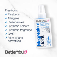 BetterYou Magnesium Muscle Body Spray with lemon aroma for refreshing application