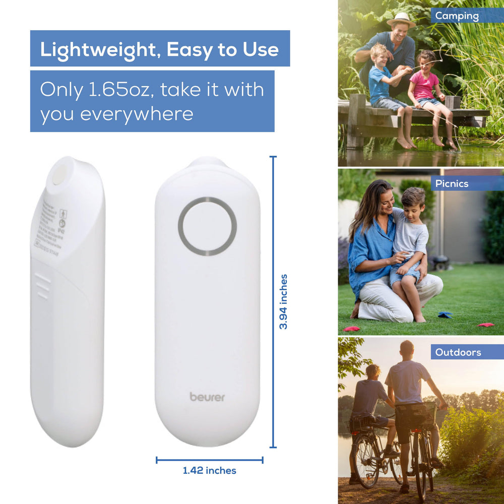 Beurer BR60 portable, battery-operated device for on-the-go use.