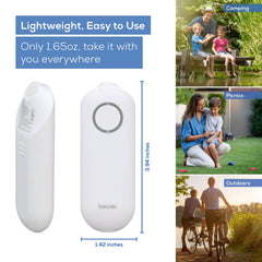 Beurer BR60 portable, battery-operated device for on-the-go use.