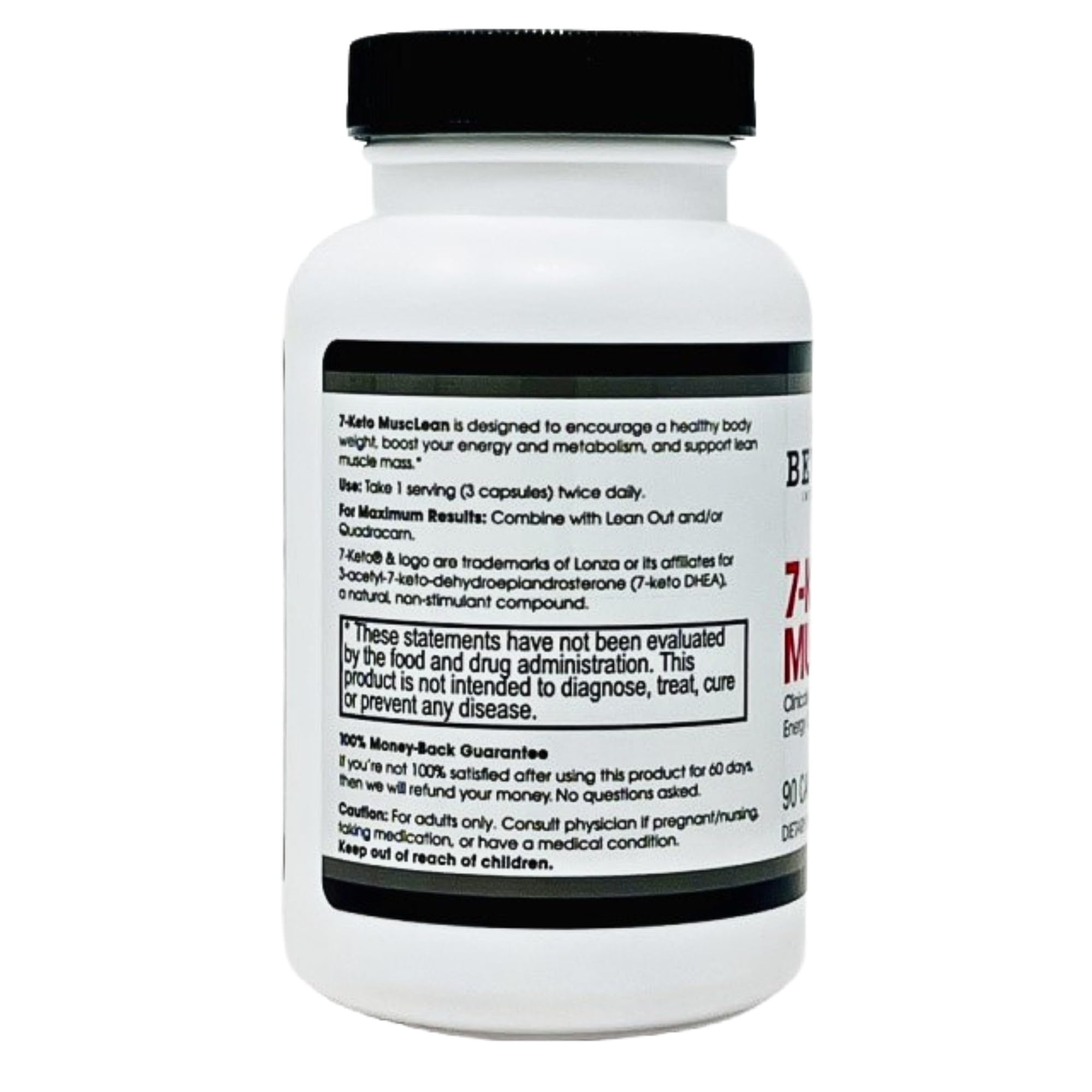 Beverly International 7-Keto Musclean capsules close-up show quality ingredients for energy.