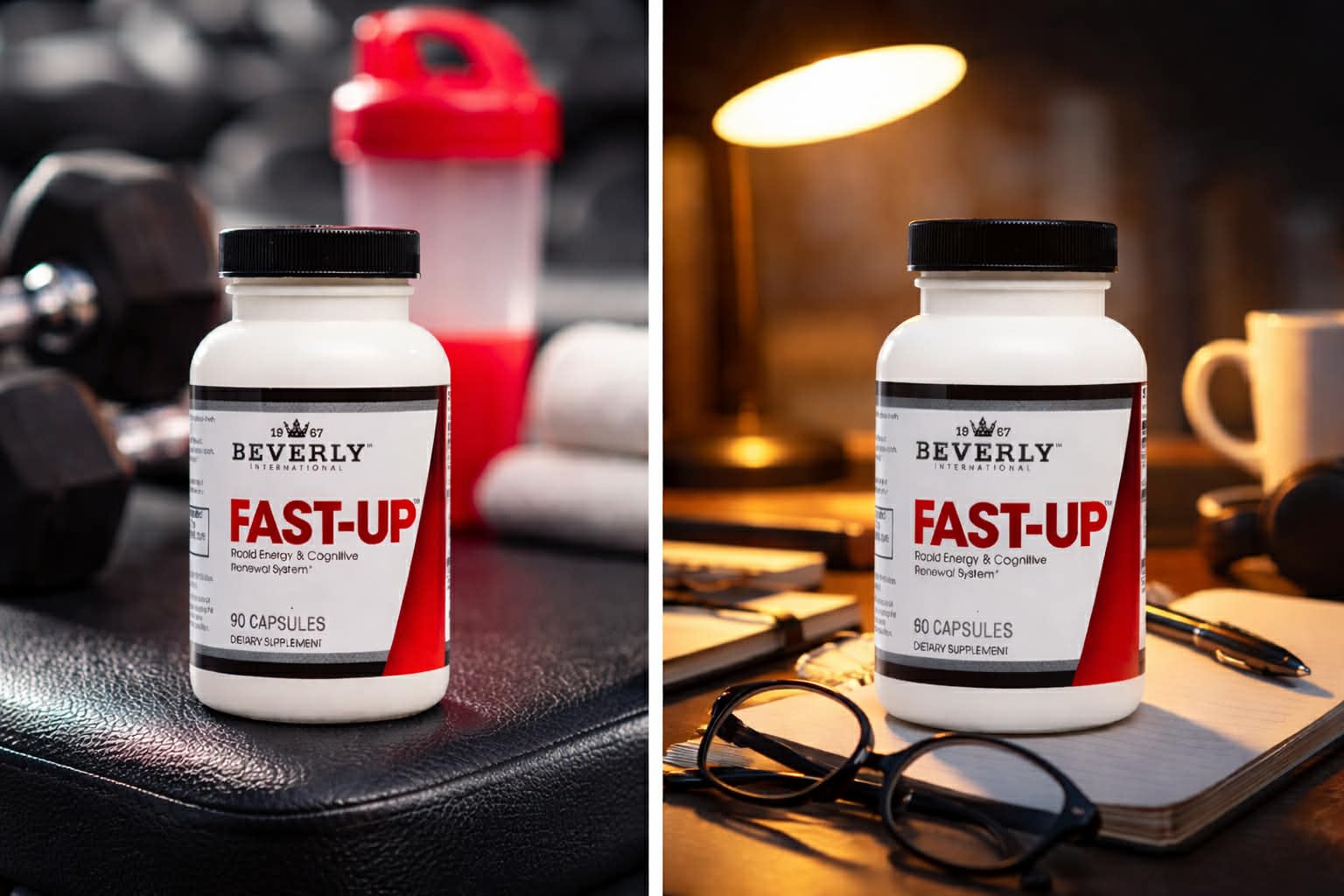 Beverly International Fast-Up mood-boost closeup hints at improved motivation.