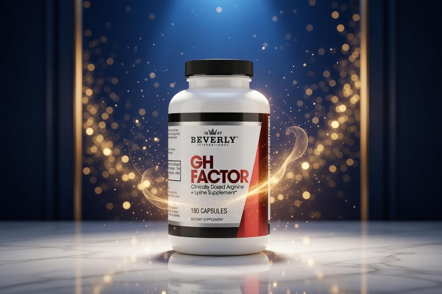 GH Factor dosage scoop shown for easy nightly intake