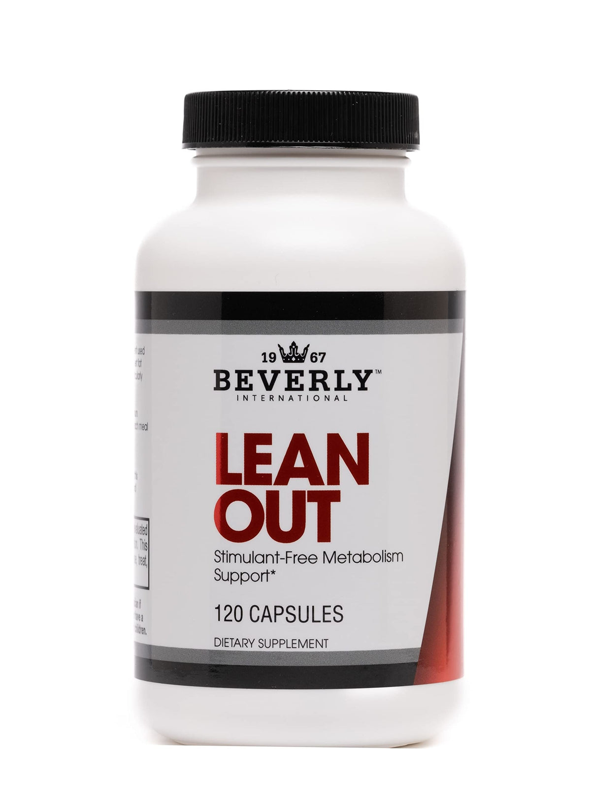 Beverly International Lean Out bottle front showing stimulant-free fat burning support