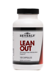 Beverly International Lean Out bottle front showing stimulant-free fat burning support