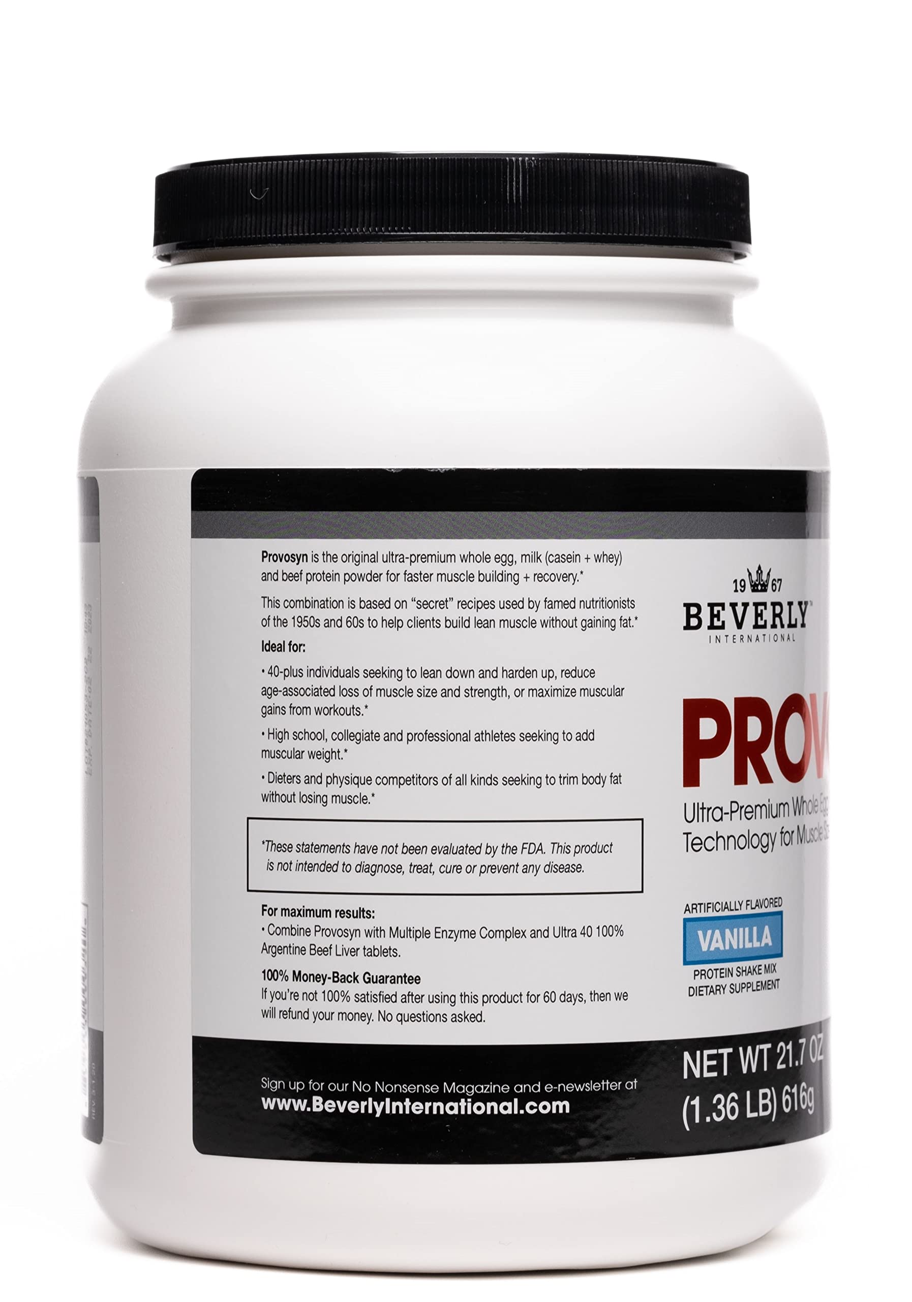 Beverly International Provosyn mixing shake; creamy texture that mixes easily after workouts.