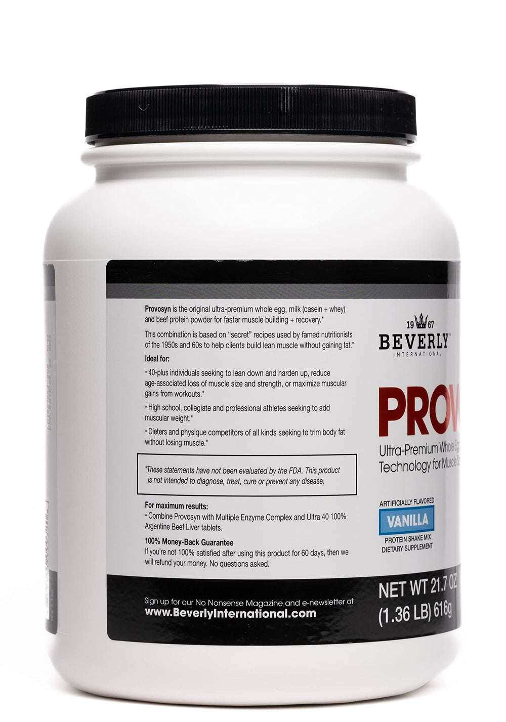 Beverly International Provosyn mixing shake; creamy texture that mixes easily after workouts.