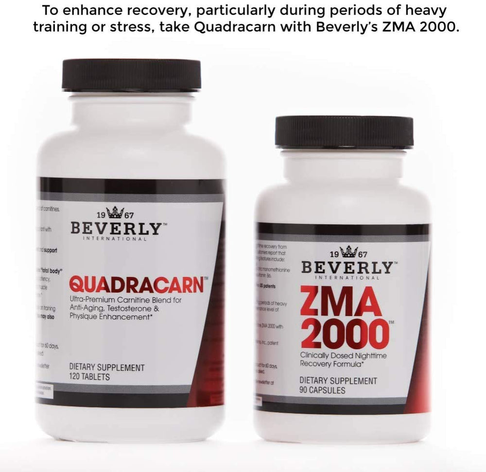 Quadracarn packaging on table conveying premium product for health goals