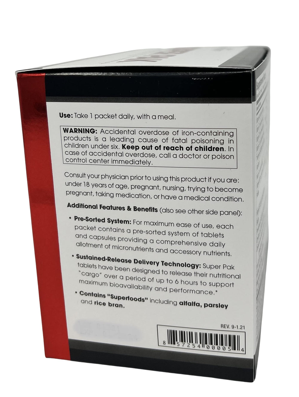 Beverly International Super Pak bottle label emphasizing non-banned substances