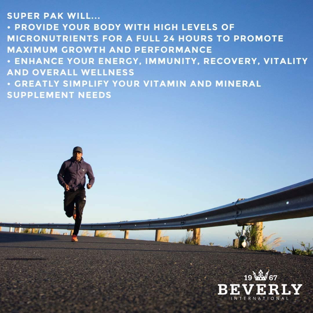 Beverly International Super Pak energy-boost imagery for active lifestyle