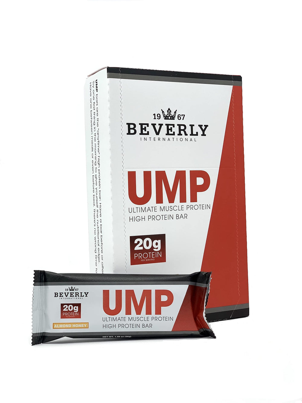 Beverly International UMP bar almond honey pack is a convenient high-protein snack for active days