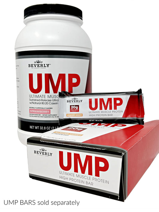 Beverly International UMP bottle front view highlighting flavor and quality.