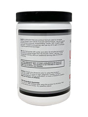 Up-Lift powder jar with scoop ready to mix for cardio-friendly training.
