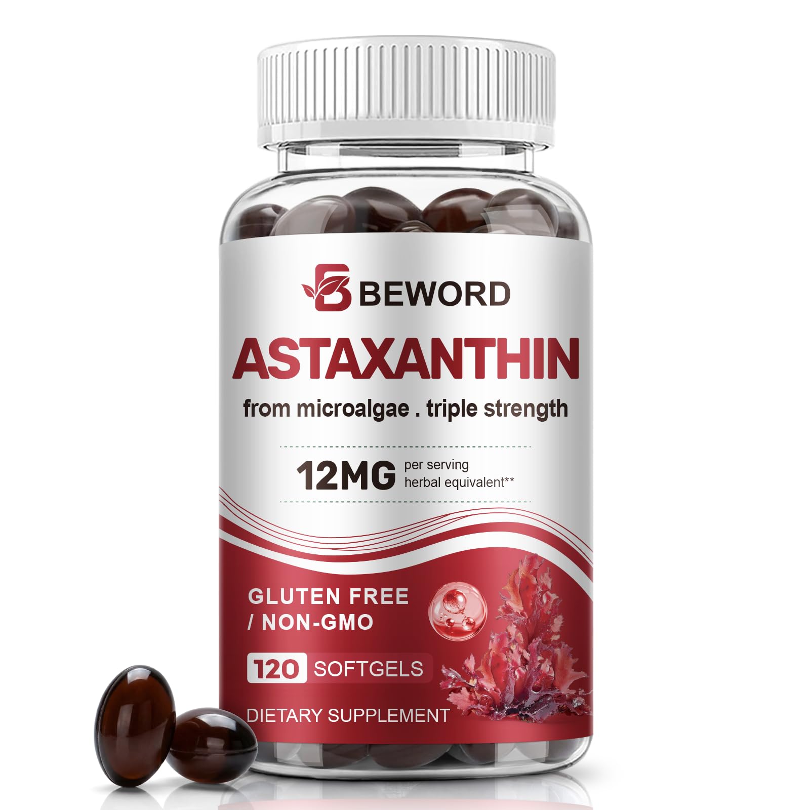 BEWORD Astaxanthin bottle front for daily antioxidant support