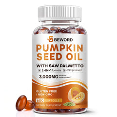 BEWORD pumpkin-seed-oil-bottle highlights cold-pressed richness for daily vitality.
