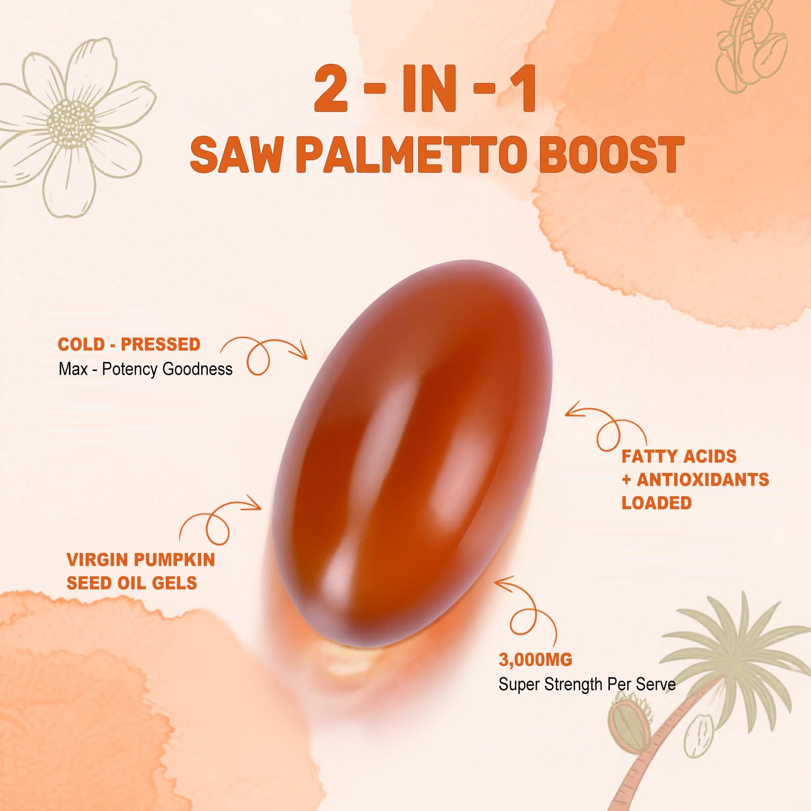 BEWORD softgel capsules closeup highlighting natural fatty acids and nutrients.