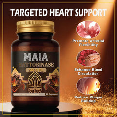 Close-up of Maia nattokinase ingredients show plant-based components.