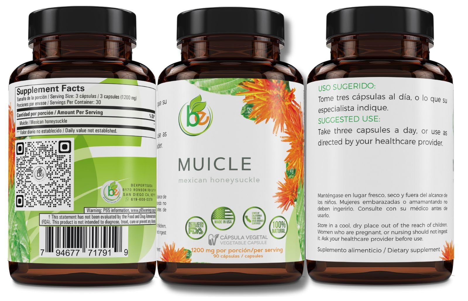 BEXPERTSUSA Muicle vegan non-GMO label for clean plant-based wellness