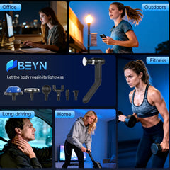 Beeyn fascia gun bullet head for targeted muscle relief and knots