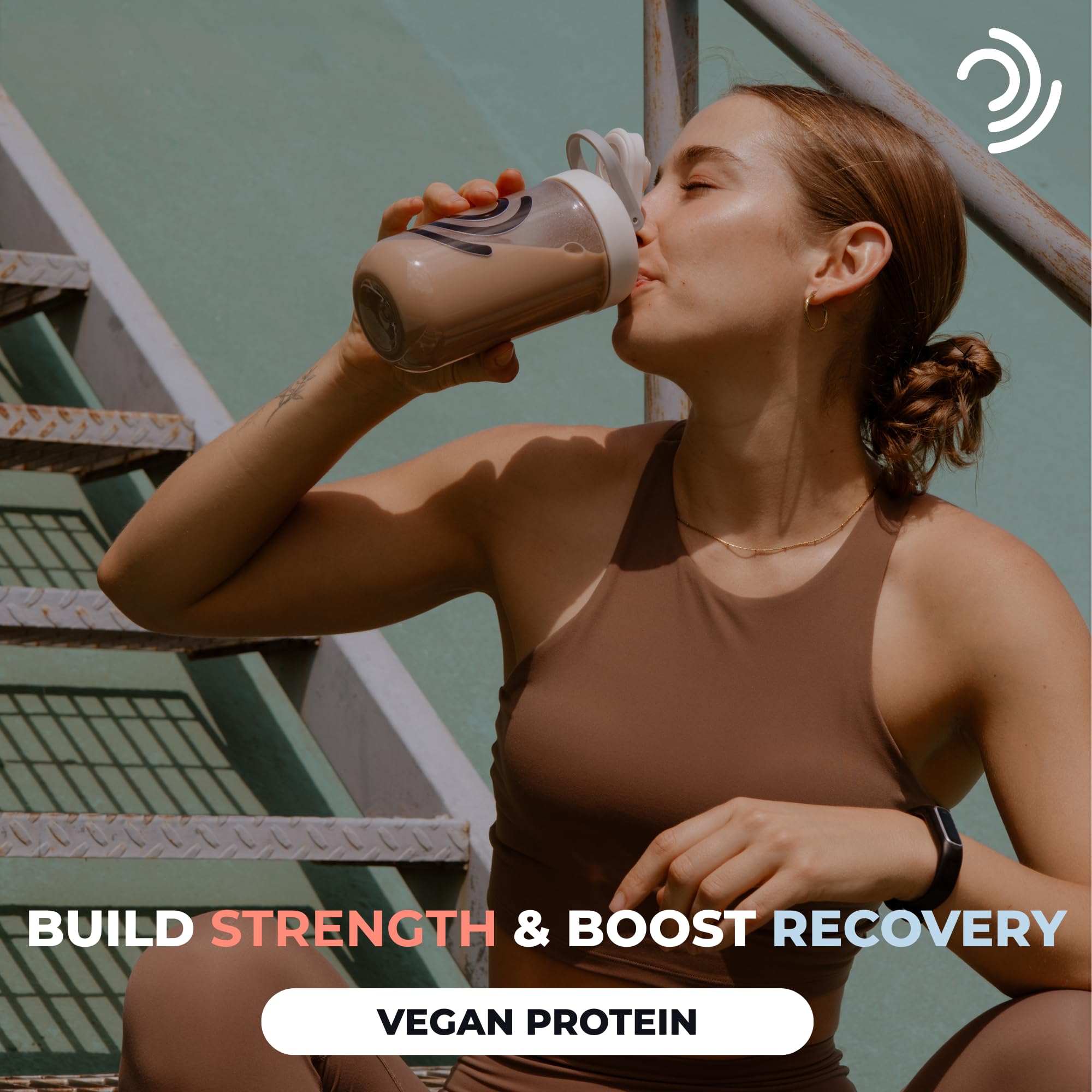 Beyond Good Foods protein powder in a gym bag ready for post-workout use.