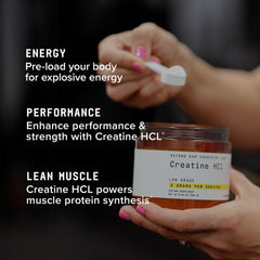 Beyond Raw Creatine HCl powder bottle with shaker ready for use