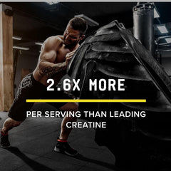 Beyond Raw Creatine HCl powder scoop in water demonstrates quick-dissolving formula