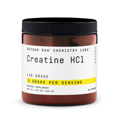 Beyond Raw Creatine HCl powder with scoop for precise daily dosing