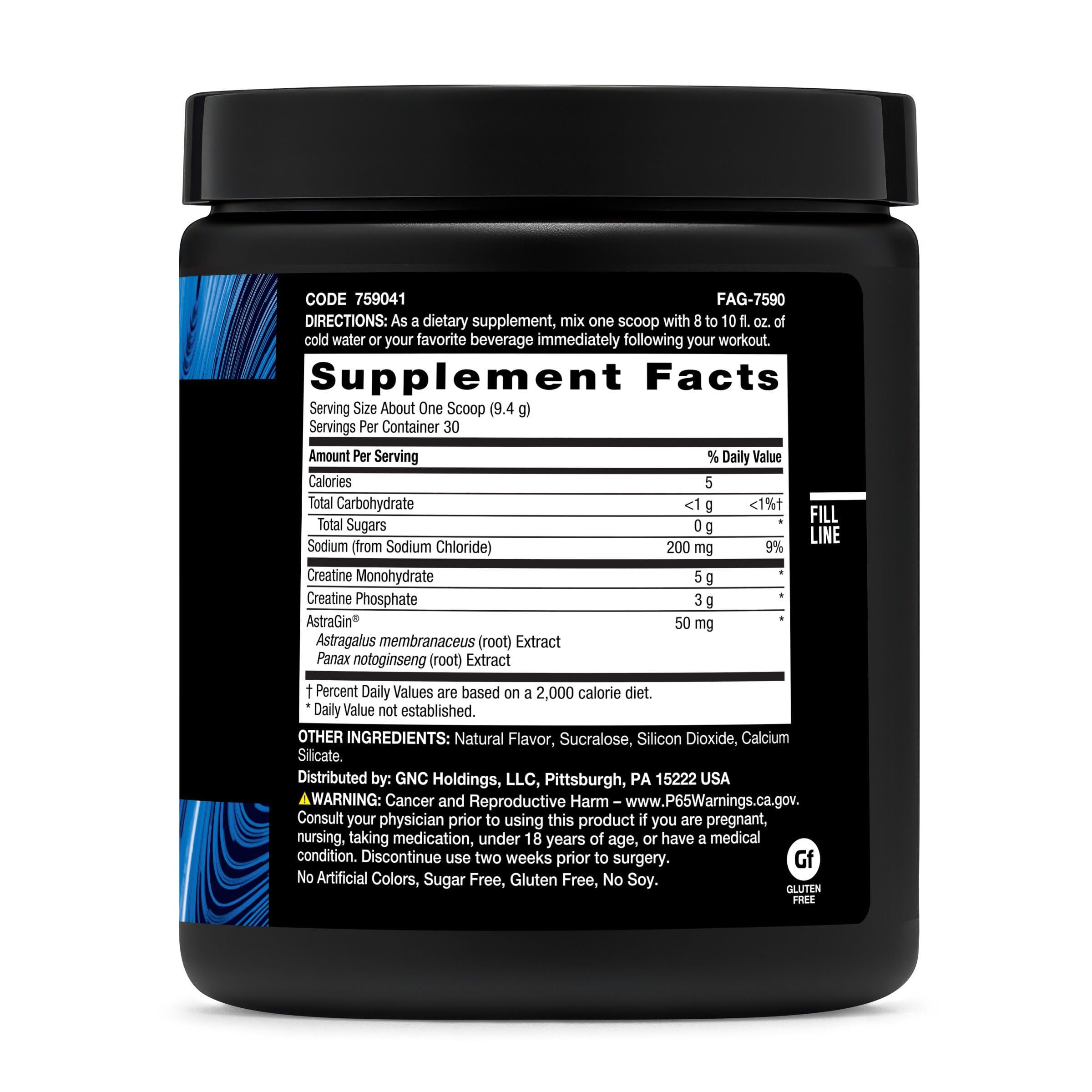Beyond Raw Creatine Monophate blue raspberry container supports intense training.