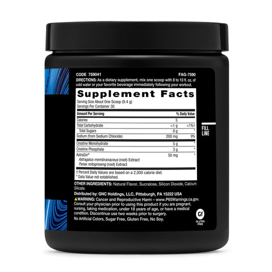 Beyond Raw Creatine Monophate blue raspberry container supports intense training.