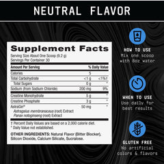 BEYOND RAW Creatine Monophate powder being poured for quick energy.