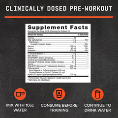 BEYOND RAW LIT AF mixing glass with powder ready for pre-workout use
