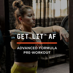 BEYOND RAW LIT AF tub-front ready for quick pre-workout use