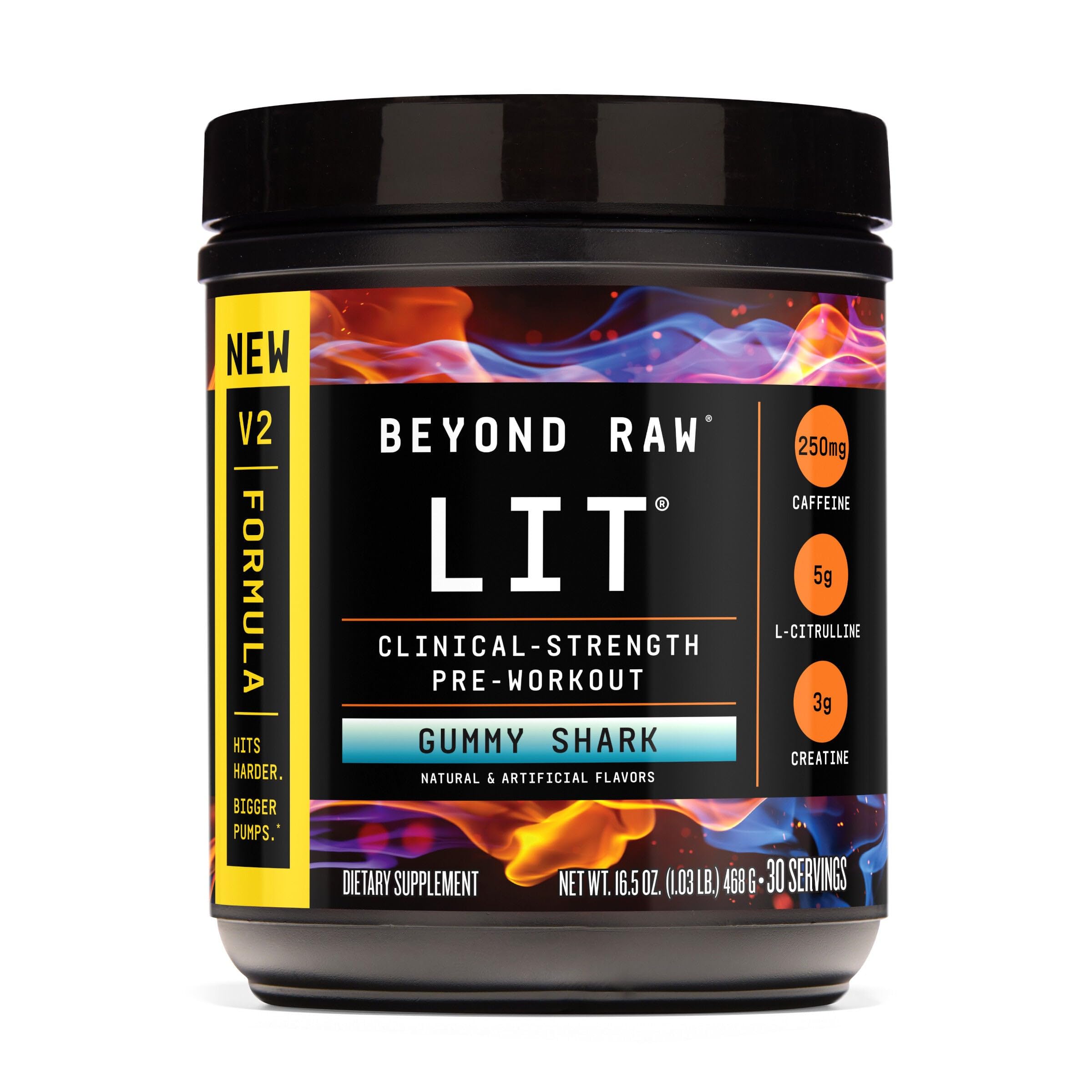 BEYOND RAW LIT V2 bottle pouring energy boost before training