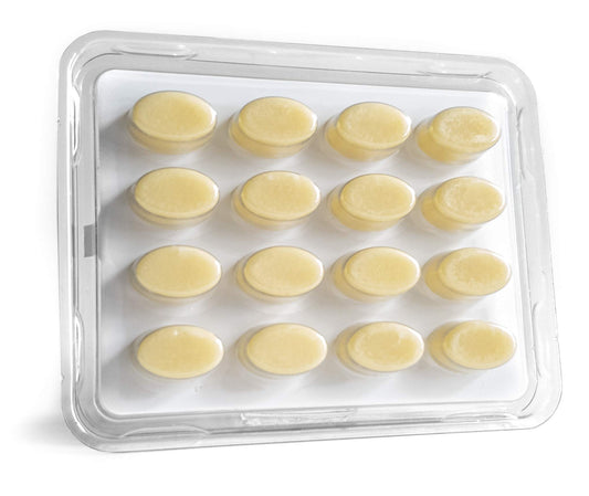 Bezwecken E.P. Ovals stored in freezer for firmer insertion.