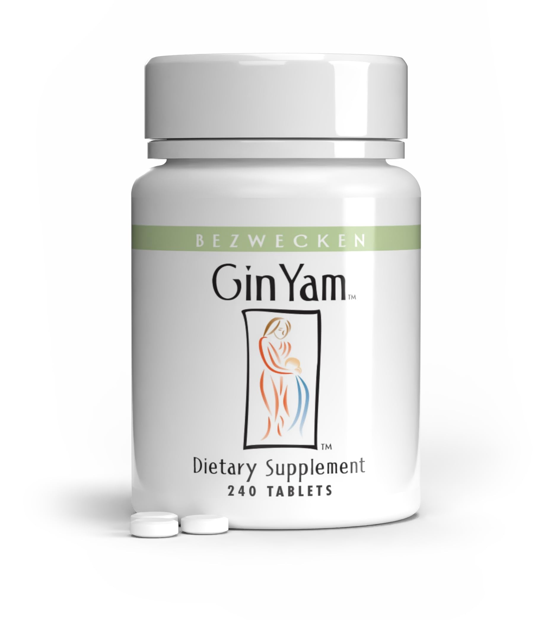 Bezwecken Gin Yam bottle close-up for menopausal support and energy balance