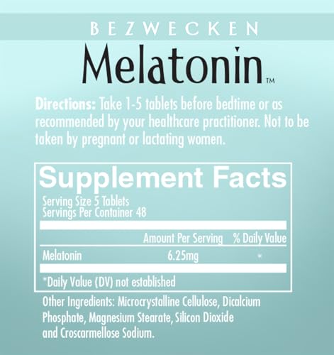 Bezwecken Melatonin tablets small size for easy swallowing.