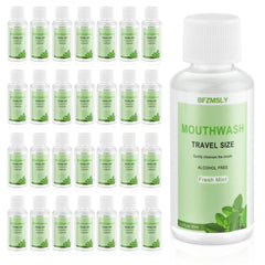 BFZMSLY travel mouthwash with foil seal for leak-free packing.
