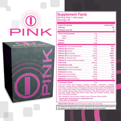 bhip Pink for Women Alive glass with water showing easy mixing and daytime vitality