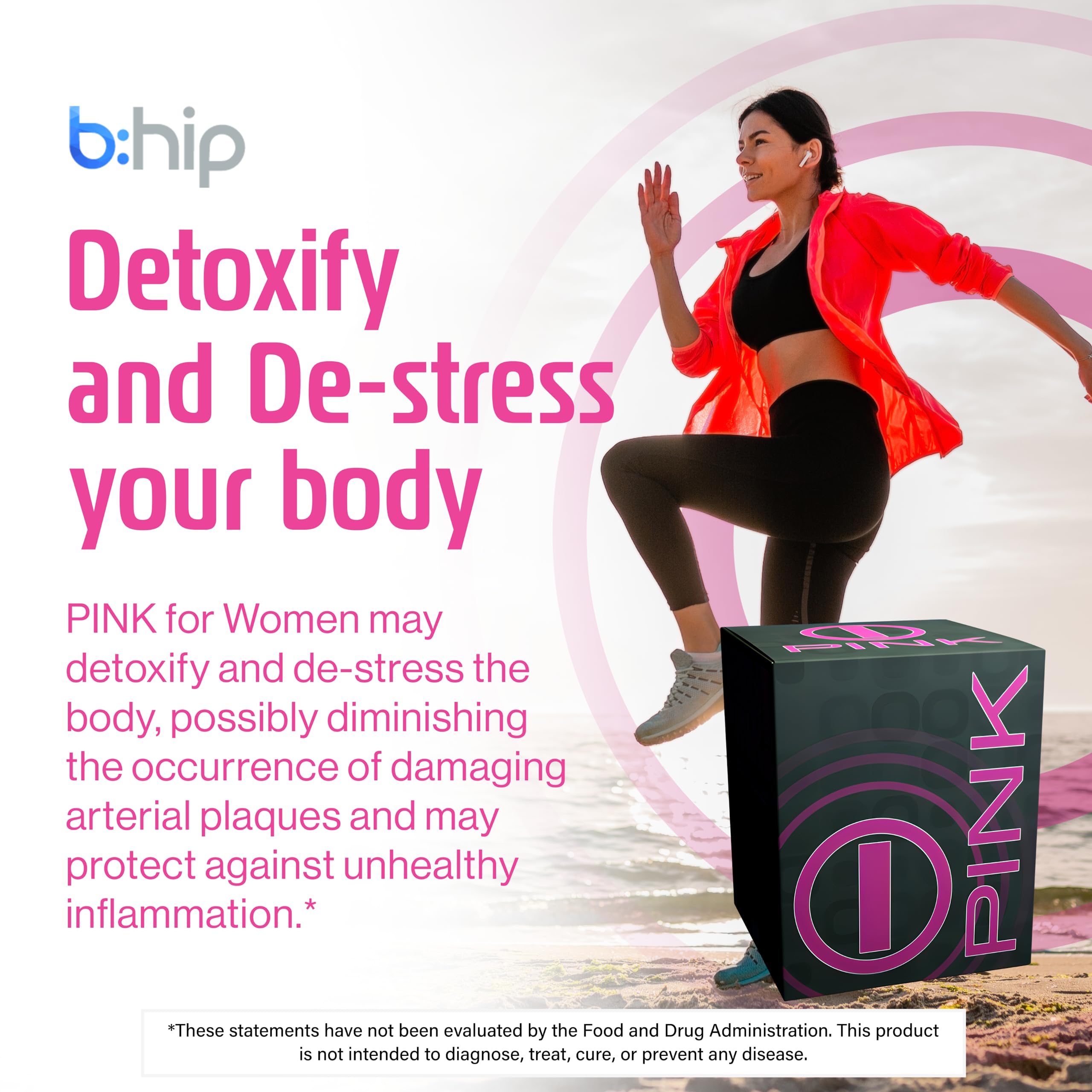 bhip Pink for Women Alive open packets highlighting quick pre-workout energy