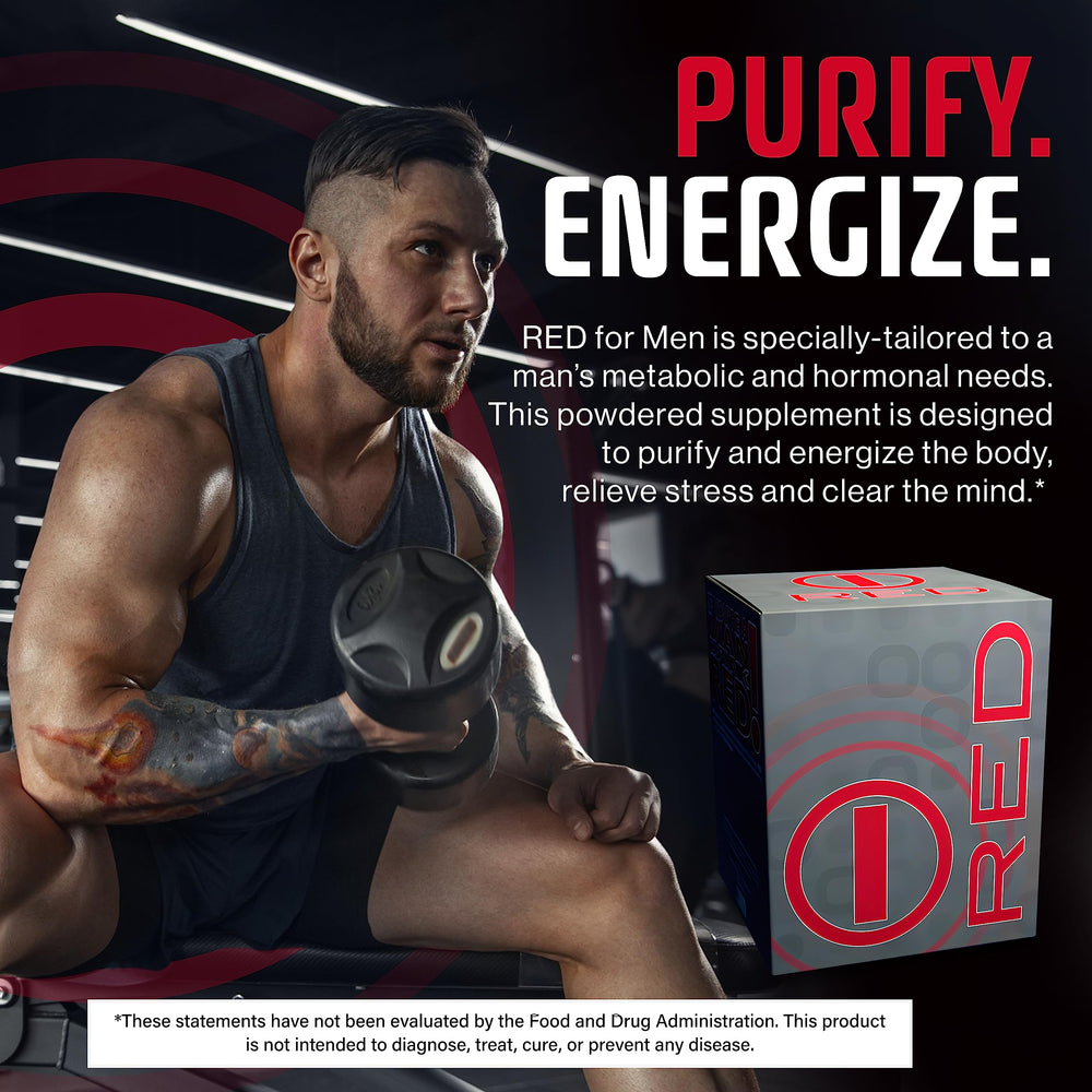 bhip Red for Men in gym scene suggesting vitality and athletic support.