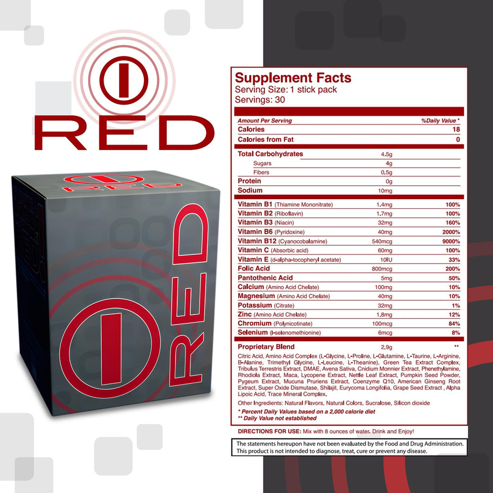 bhip Red for Men shaker bottle with powder ready to mix for endurance.