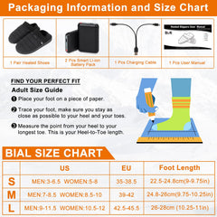 BIAL heated slippers suitable for indoor and outdoor use in winter.