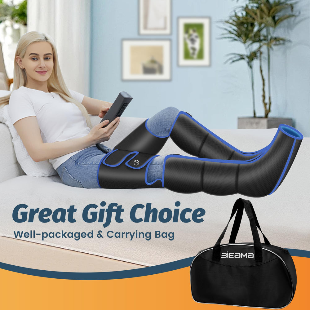BIEAMA leg air massager interior fabric stays breathable and easy to wipe.