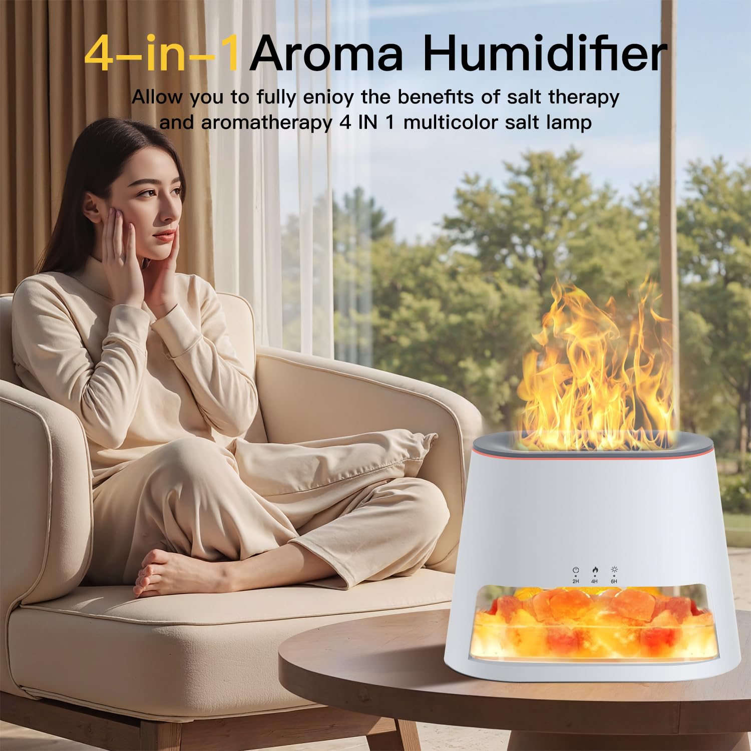 BieJiahWeiBie combines aromatherapy and salt therapy vibes for spa-like spaces.