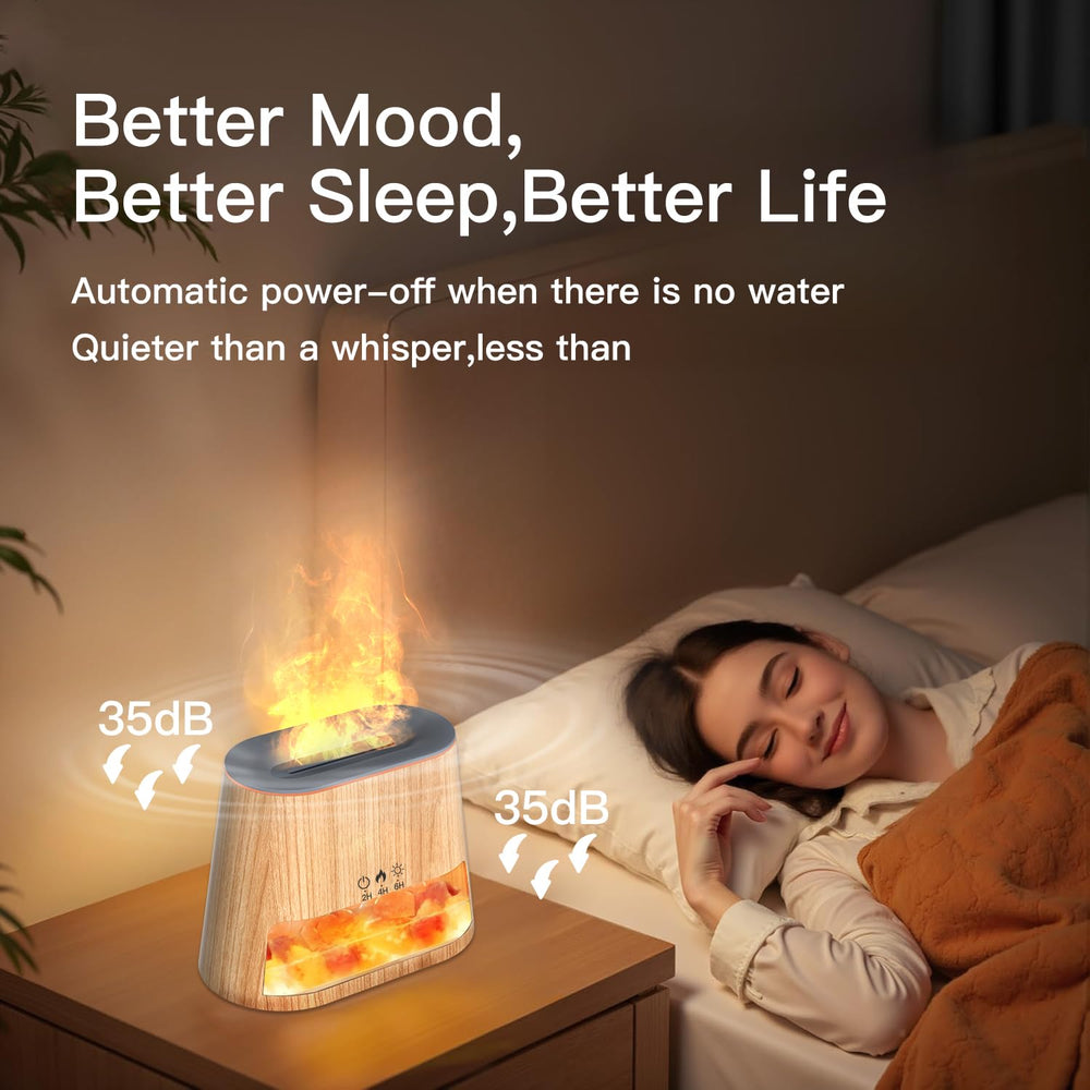 BieJiahWeiBie Himalayan Salt Lamp Diffuser offers 8-color lighting options.