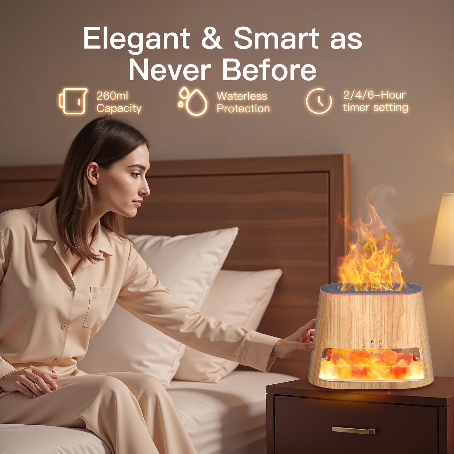 Remote control for effortless color mood changes on BieJiahWeiBie diffuser.