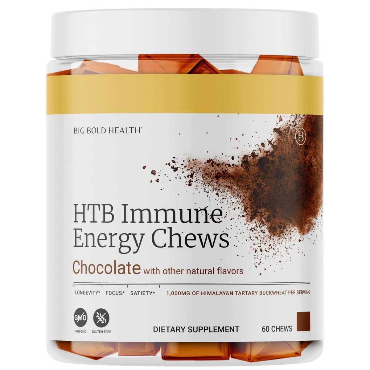 BIG BOLD HEALTH HTB Immune Energy Chews bottle for steady daytime energy.