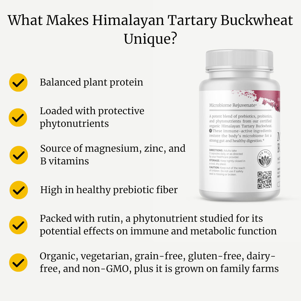 BIG BOLD HEALTH Himalayan Tartary Buckwheat close-up with polyphenol richness.