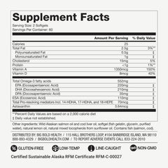 BIG BOLD HEALTH Two-month supply shown by 120 softgels for ongoing use.