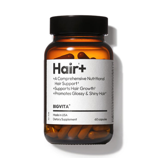 BIGVITA Hair Growth Supplement bottle front promoting daily nourishment for healthier hair