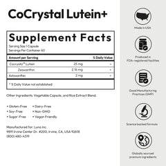 BIGVITA vegan, non-GMO formula label close-up for clean, ethical eye support